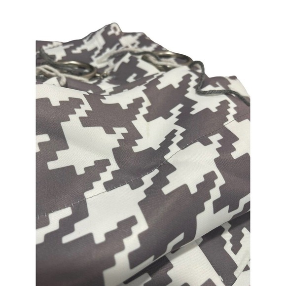 HALF Moon Curtain Panels Houndstooth Room Darkening Window Panel 52”x 84 8 Panel - Picture 4 of 5